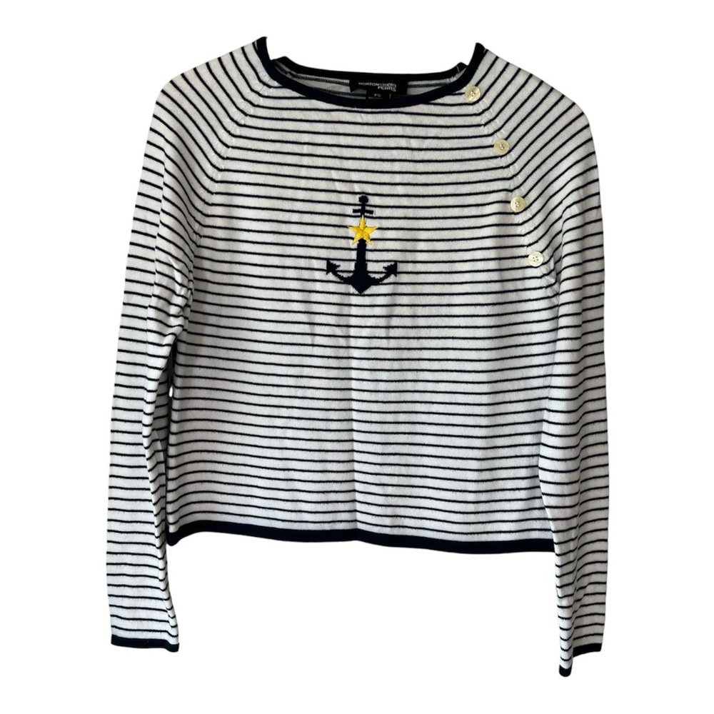 Norton Nautica Striped Anchor Sweater Description